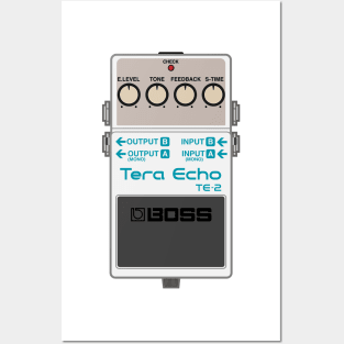 Boss TE-2 Tera Echo Guitar Effect Pedal Posters and Art